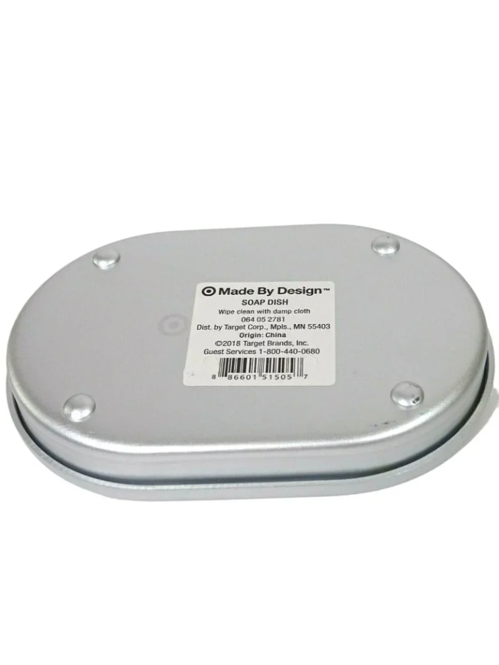 Made By Design Solid Soap Dish Aluminum Silver Bath Bathroom 3.3